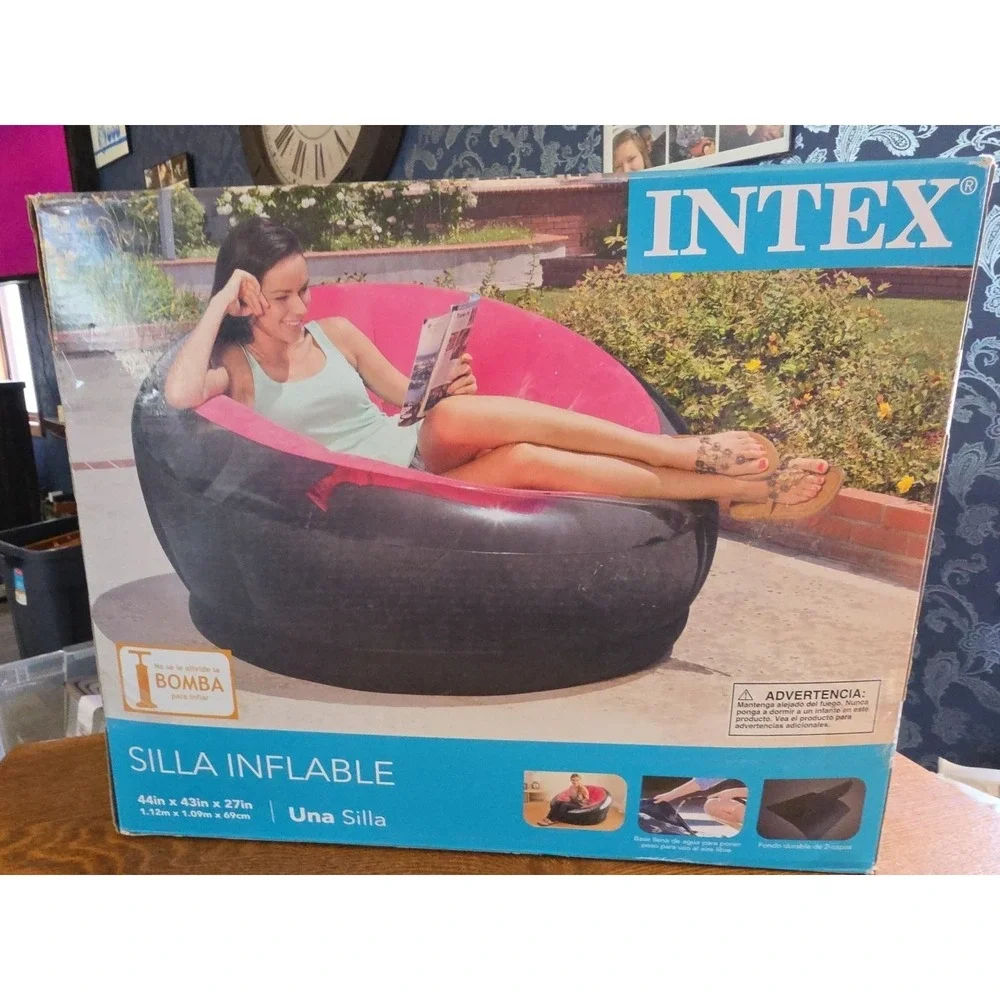 Intex Empire Chair Inflatable Lounge Seat –  Pink - Indoor Use – 44x43x27 – New‎